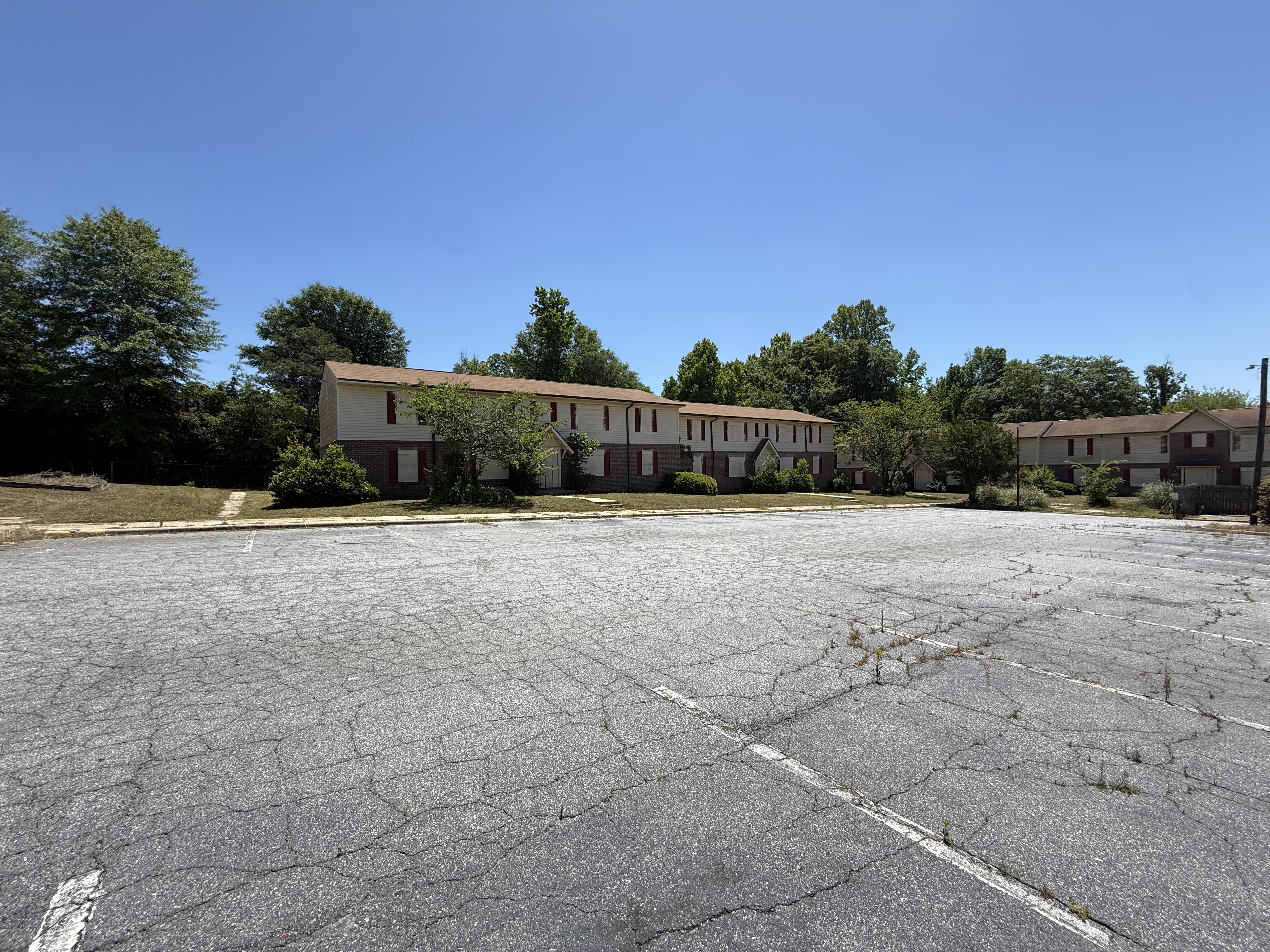 Columbus complex after - cleared grounds and secured doors