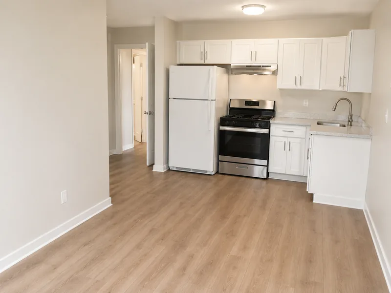 The same apartment unit after make ready, cleared, repaired and rent ready