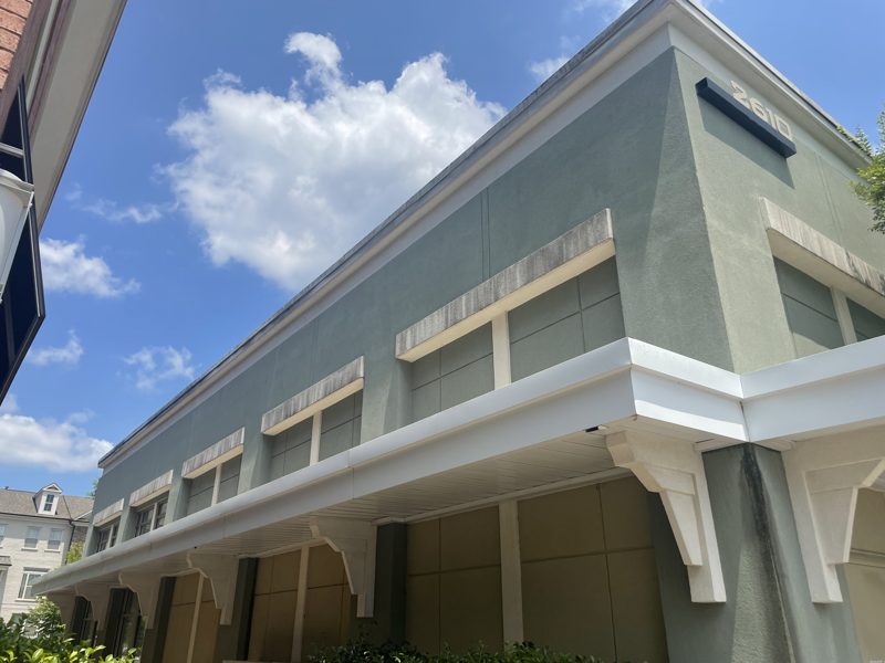 Storefront walkway and elevation on a multi tenant commercial property