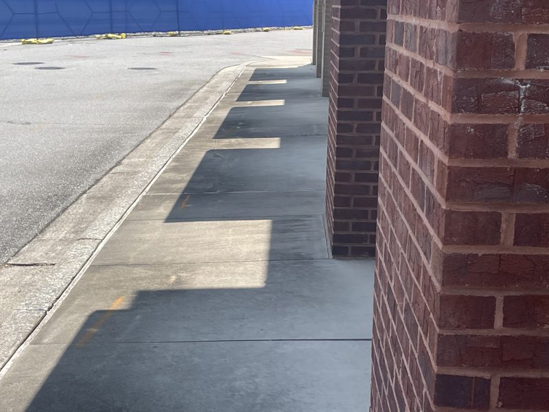 Storefront walkway and elevation on a multi tenant commercial property