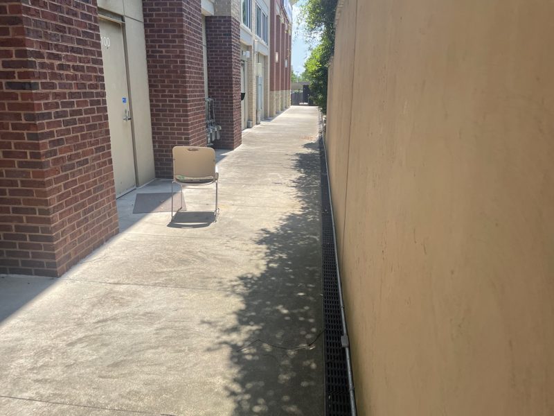 Storefront walkway and elevation on a multi tenant commercial property