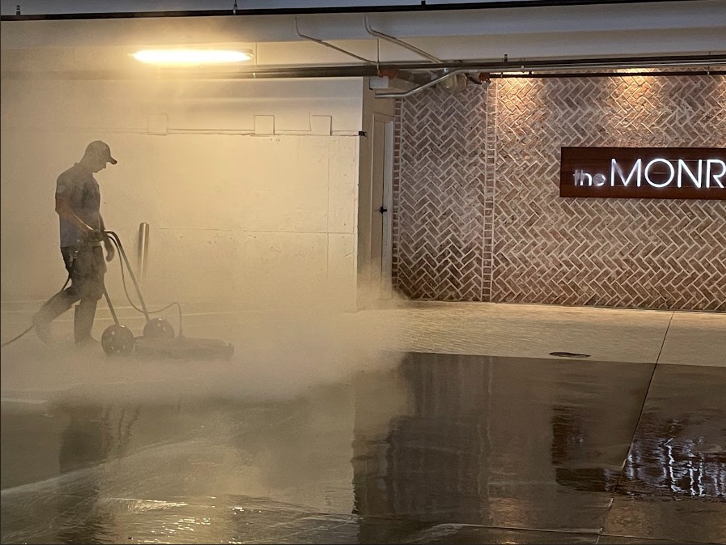Commercial garage cleaning by Thrare Contracting